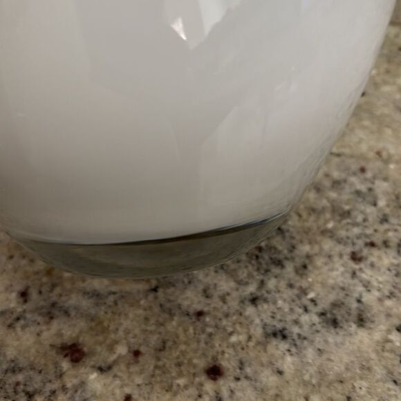 IKEA White Salong Vase Hand Blown Glass Swedish Modern - Picture 5 of 7